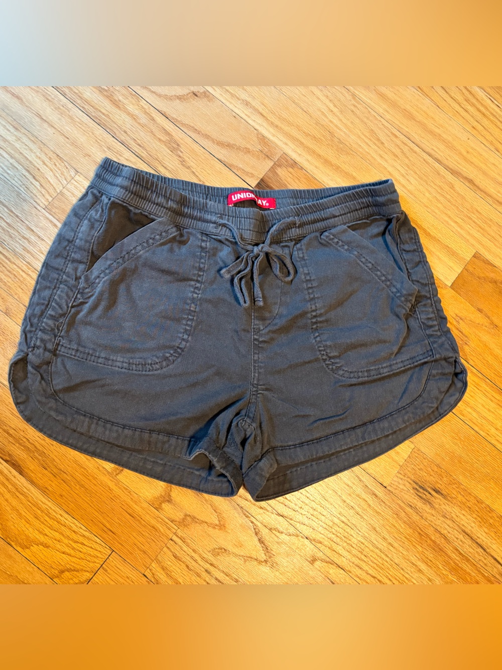 UNIONBAY Charcoal Drawstring Casual Shorts